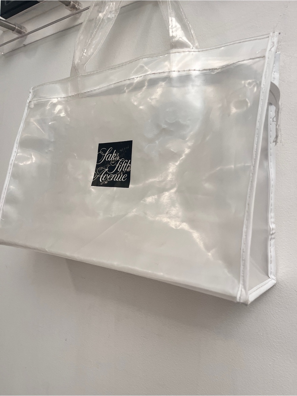 VTG Saks Fifth Avenue Vinyl Waterproof Tote